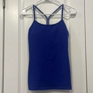 Lululemon Power Y tank in sapphire blue